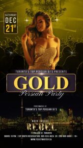 Gold Persian Party (Noir Inside Rebel Nightclub)