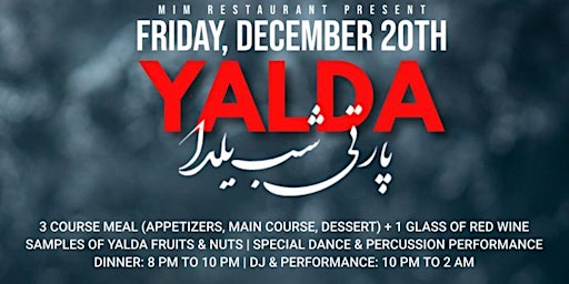 Persian Party Night for Yalda Celebration at MiM Restaurant