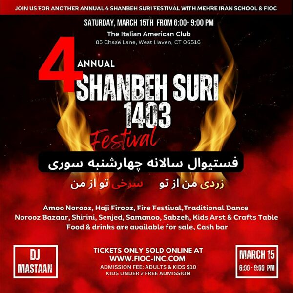 FIOC & Meh-re-Iran School Chahar Shanbeh Soori (Persian Festival of Fire)