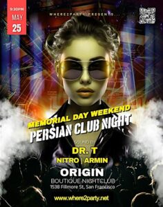 PERSIAN CLUB NIGHT @ ORIGIN BOUTIQUE NIGHTCLUB