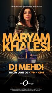 General admission-Live music by Maryam Khalesi Persian pop music