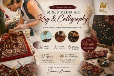 Persian Rug & Calligraphy Mixed Media Art Workshop | Richmond Hill