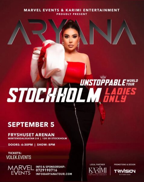 Aryana Sayeed ”Ladies Only” Concert in Stockholm